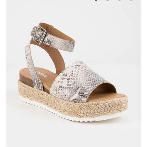 Snakeskin Espadrille Sandals